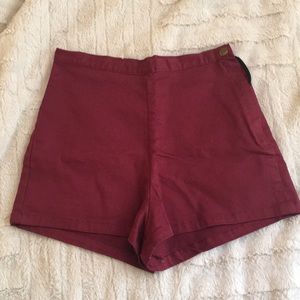American Apparel Burgundy Tao Shorts